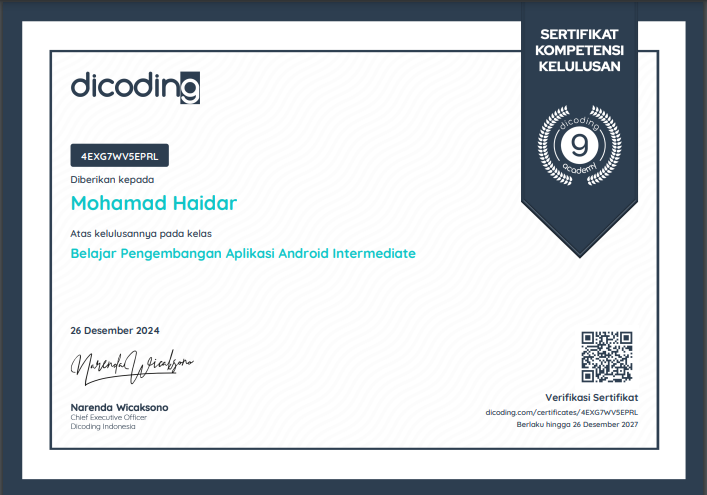 Intermediate Android App Development
