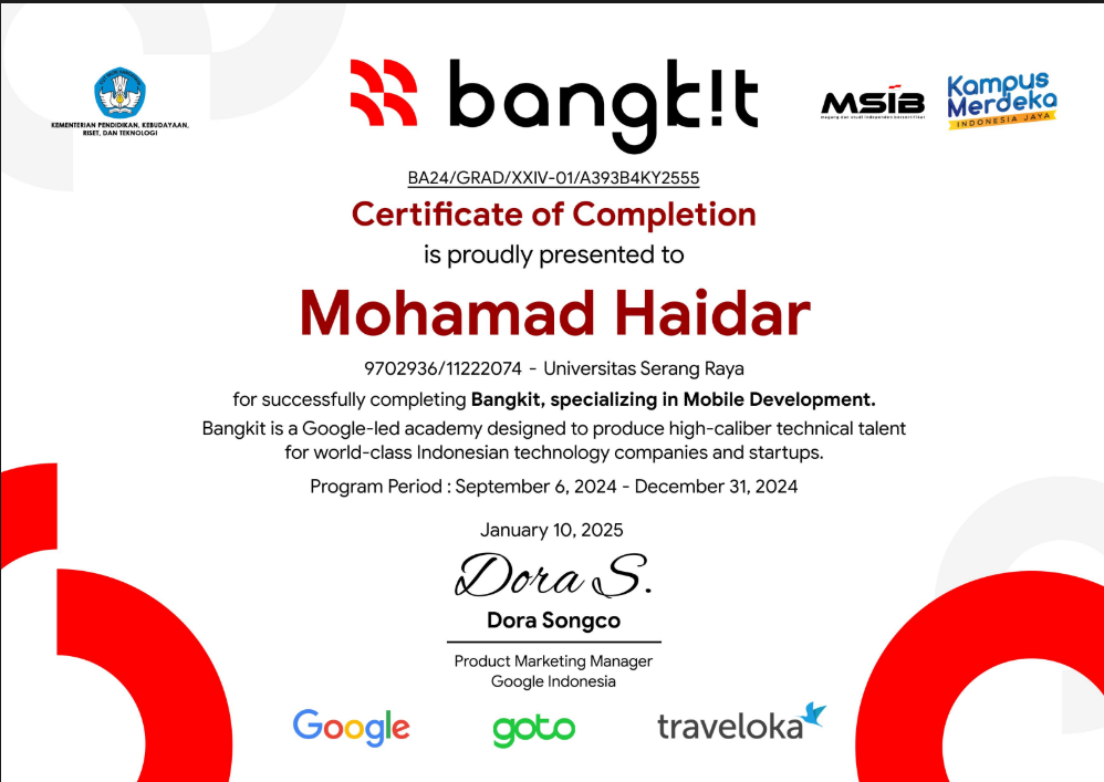 Bangkit Graduate Certificate