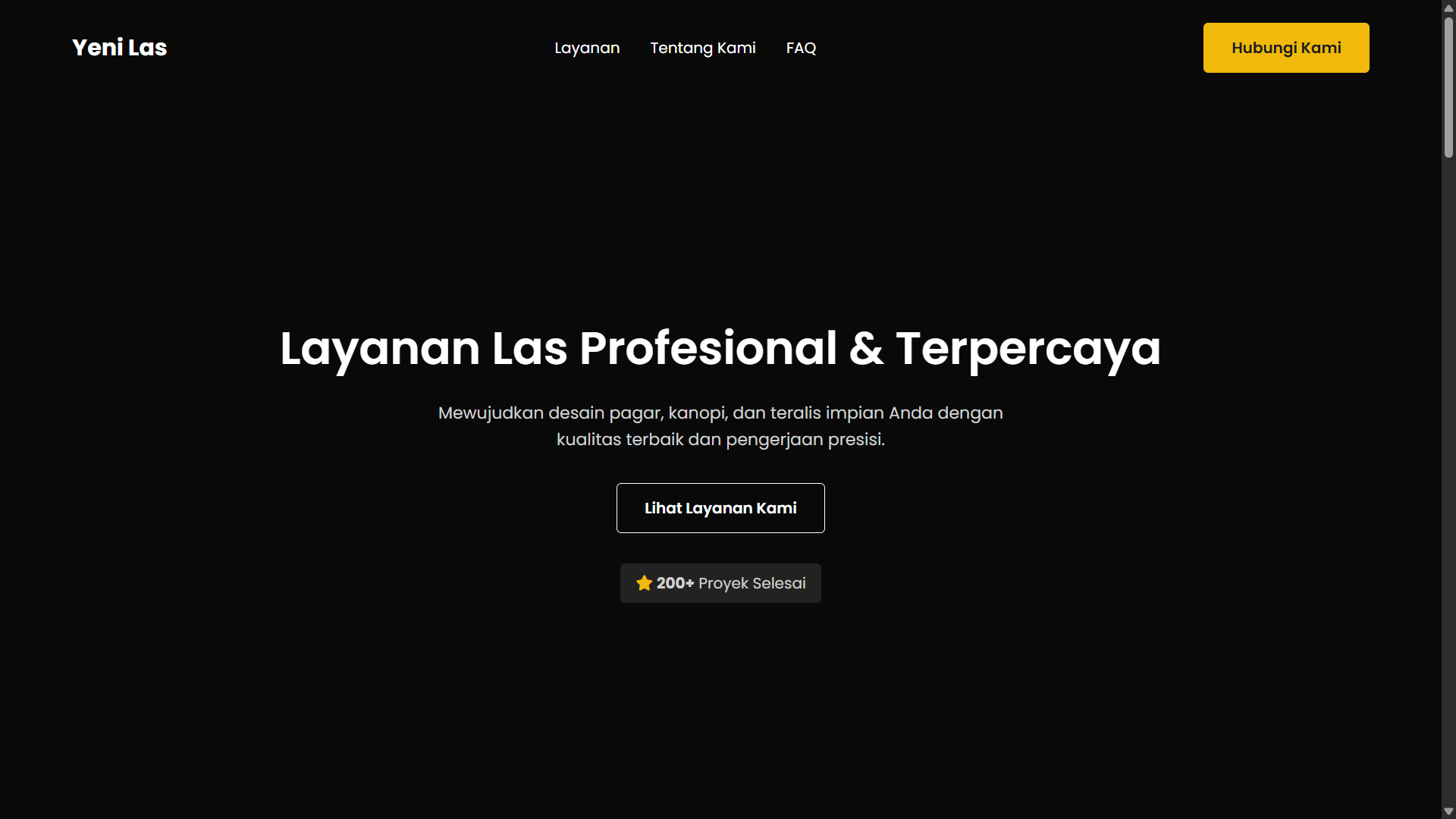 Yeni Las Landing Page